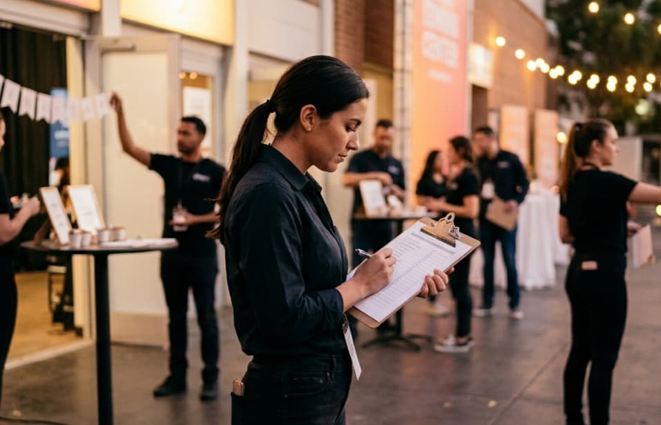 Lista de verificación para el día del evento: 20 puntos clave