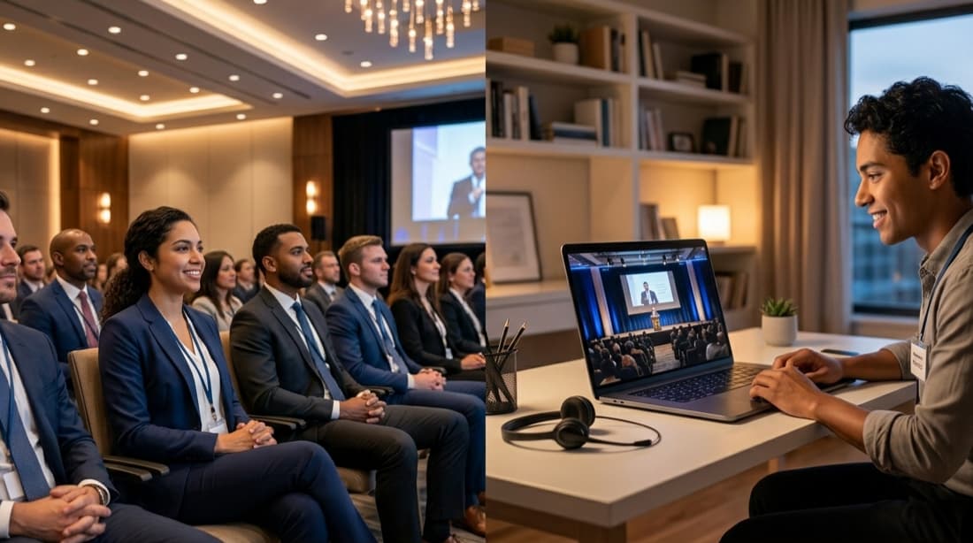 Evento presencial, online o híbrido: cuál elegir y cuándo