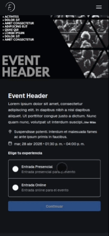 Flujo de compra de tickets en Eventezer